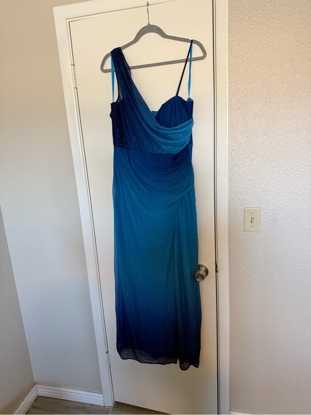 Blue Ombre One-Shoulder Evening Dress. 16. Forgiveness